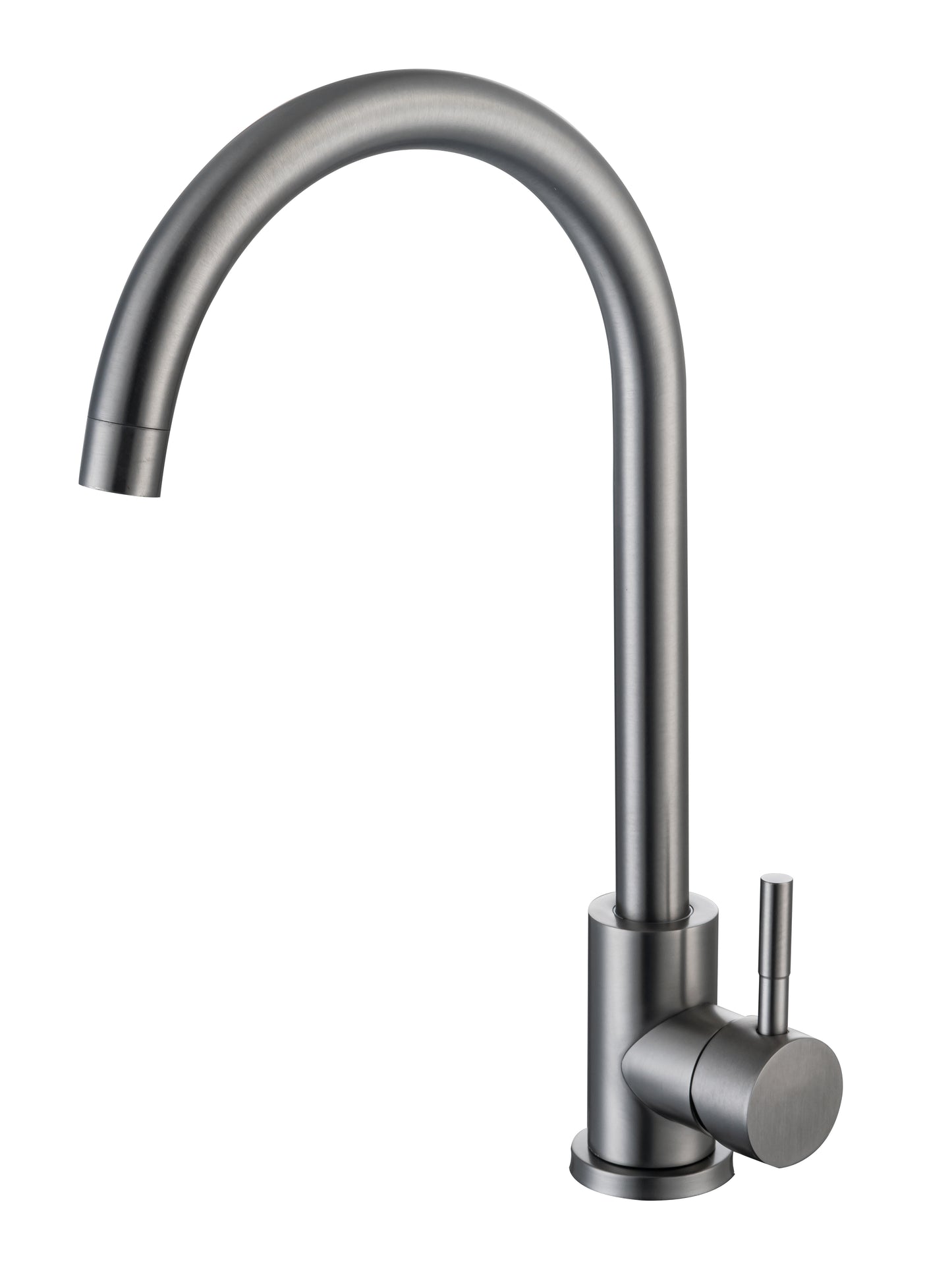 Schwarzer Küchenhahn aus Stahl, Kalt- und Warmwasserhahn, Spülbecken aus Messing zum Waschen von Gemüse und Geschirr, 360° schwenkbar
