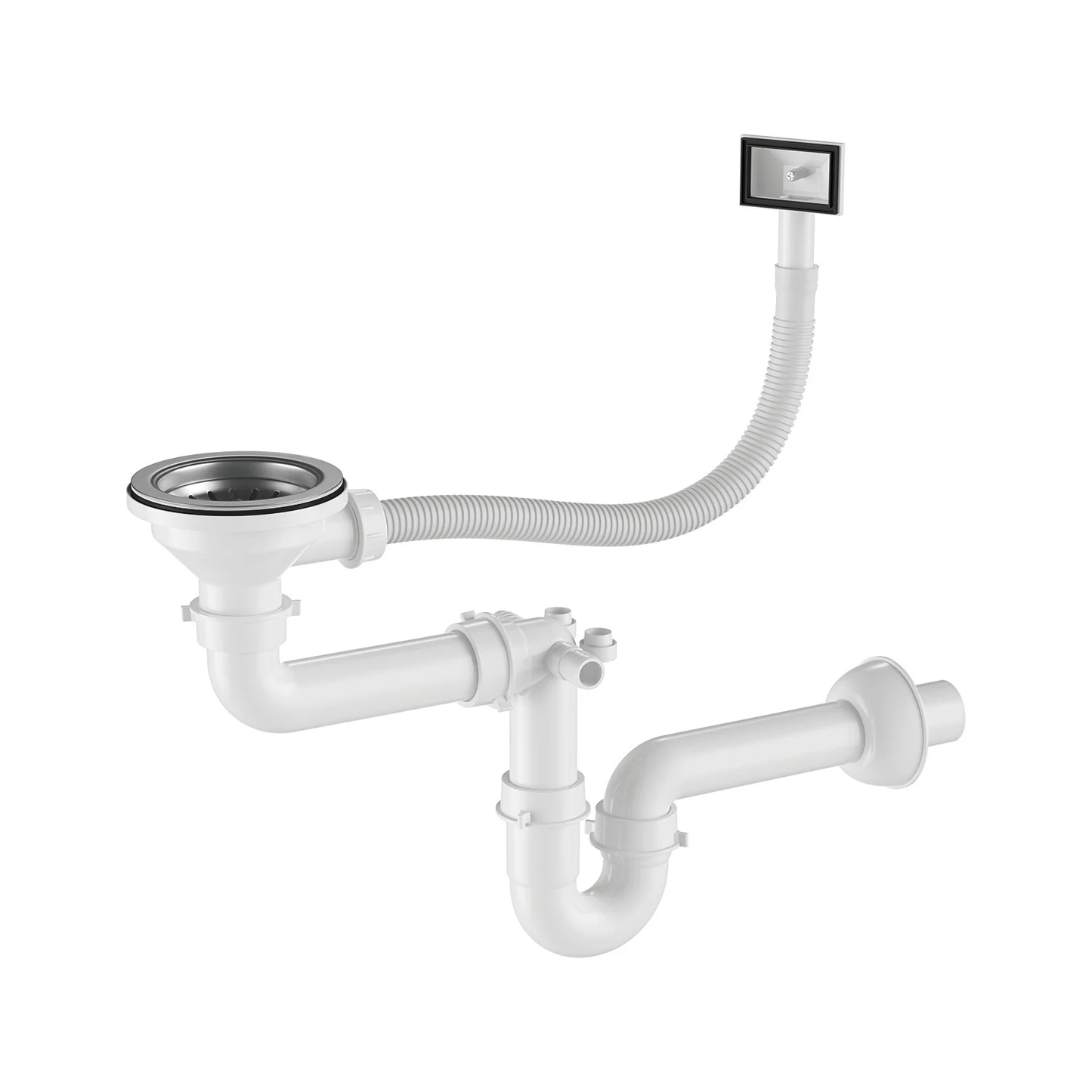 Kitchen sink 40x50cm in PVD Graphite color + siphon - from VELAZO.