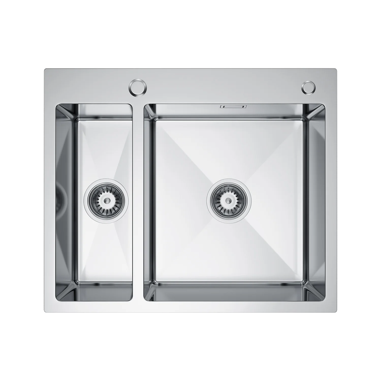 Stalowy Zlewozmywak Półtorakomorowy Stalowy 61x51cm z Syfonem w kolorze INOX od VELAZO.