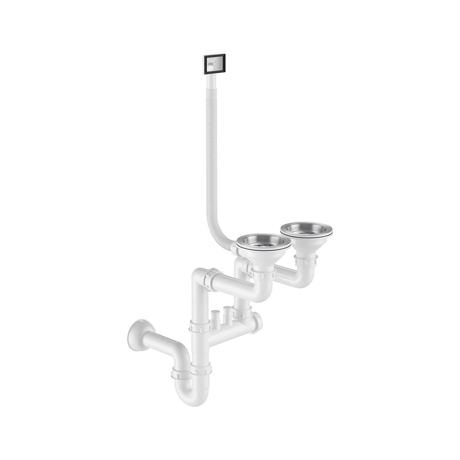 Stalowy Zlewozmywak Półtorakomorowy Stalowy 61x51cm z Syfonem w kolorze INOX od VELAZO.