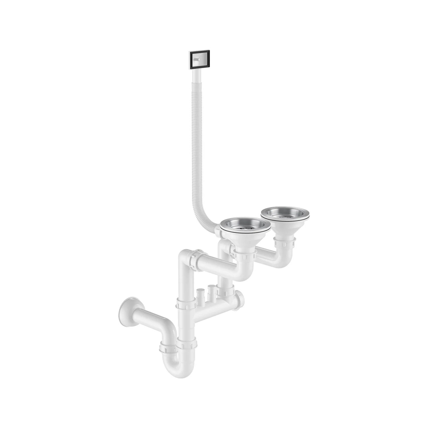 Stalowy Zlewozmywak Półtorakomorowy Stalowy 61x51cm z Syfonem w kolorze INOX od VELAZO.