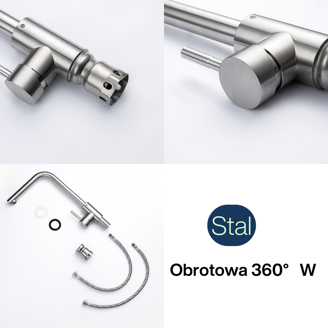 L-shaped kitchen tap for home sink vegetable washing tap with cold and hot water function anti-splash