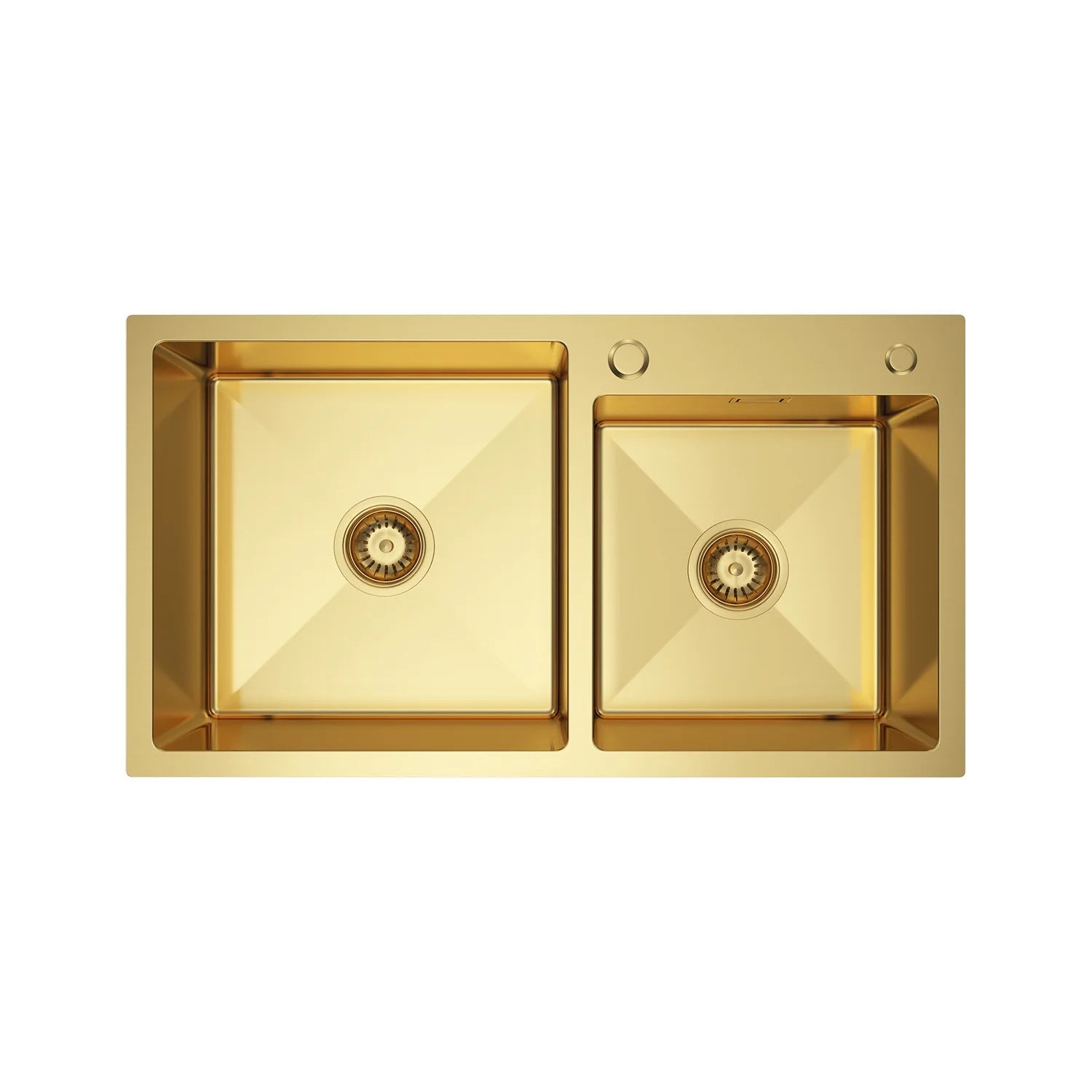 Złoty Zlewozmywak Stalowy Dwukomorowy 78x45cm od VELAZO.