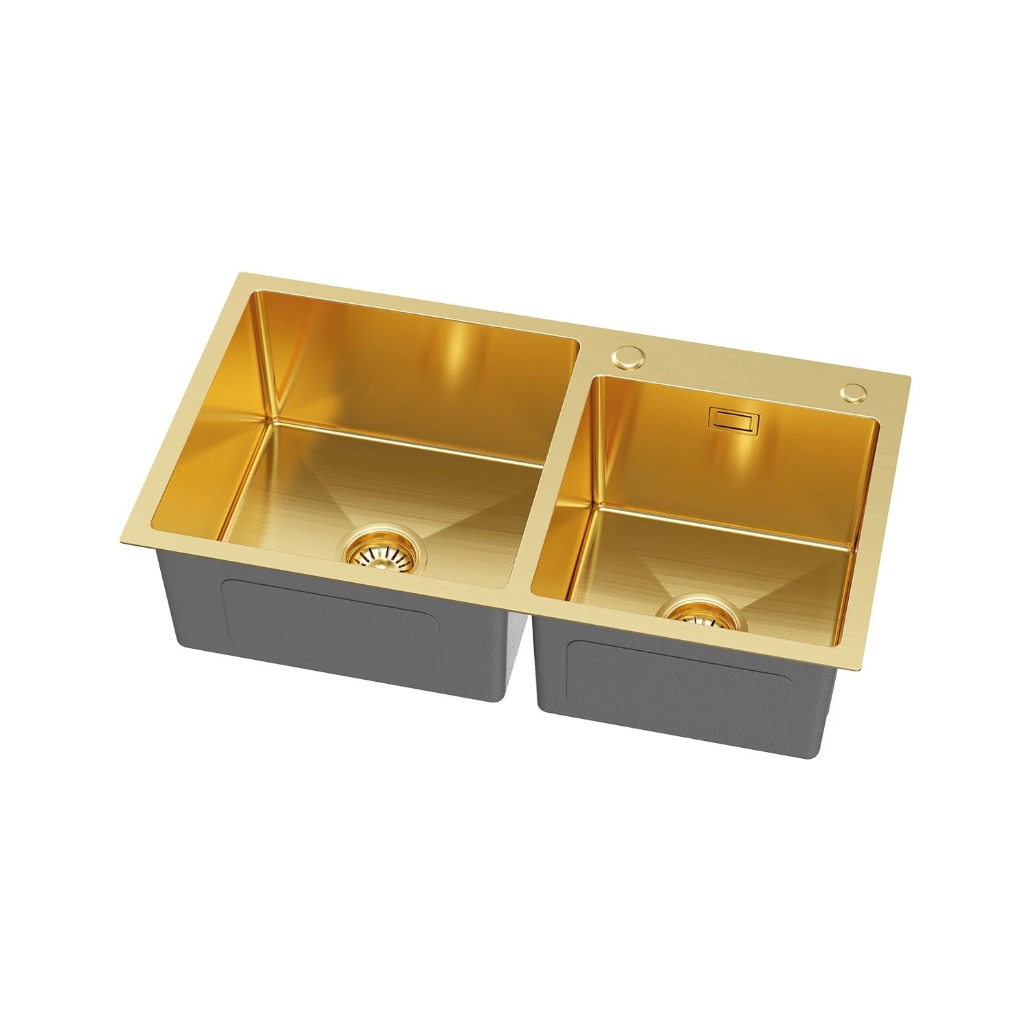 Złoty Zlewozmywak Stalowy Dwukomorowy 78x45cm od VELAZO.