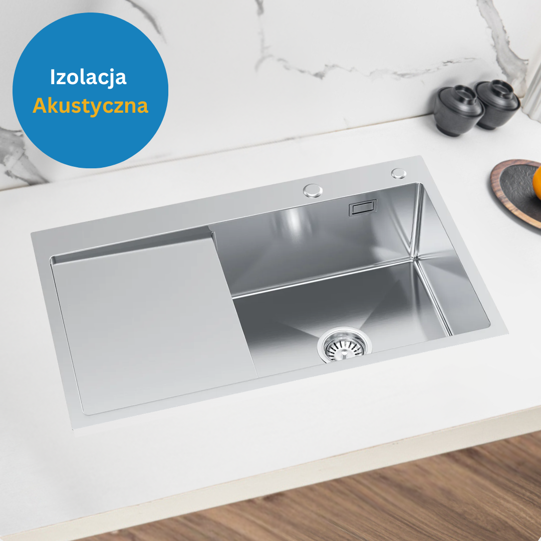 Zlewozmywak Stalowy Jednokomorowy z Ociekaczem - 78x49cm w kolorze INOX od VELAZO.