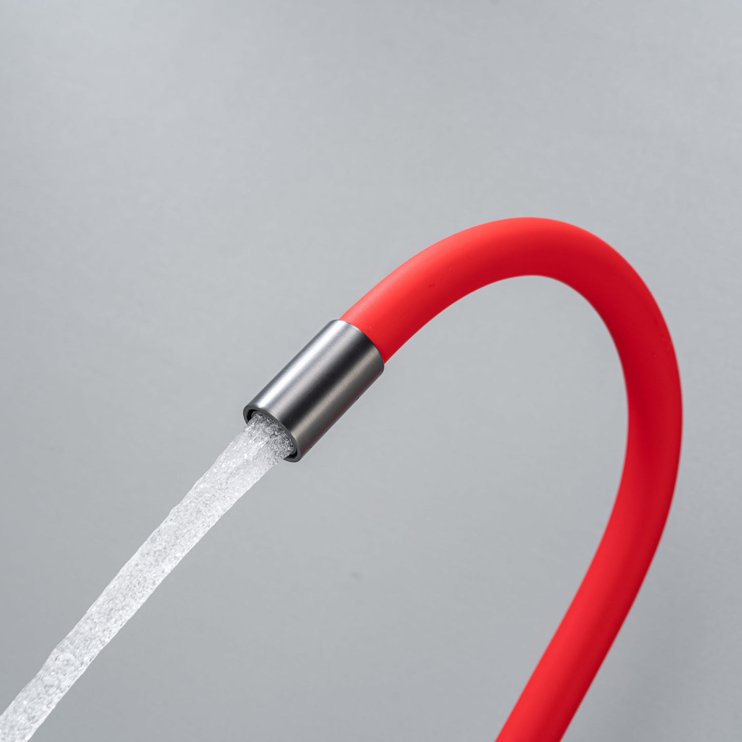 Küchenarmatur mit flexiblem Auslauf Rot Flexi/Graphit