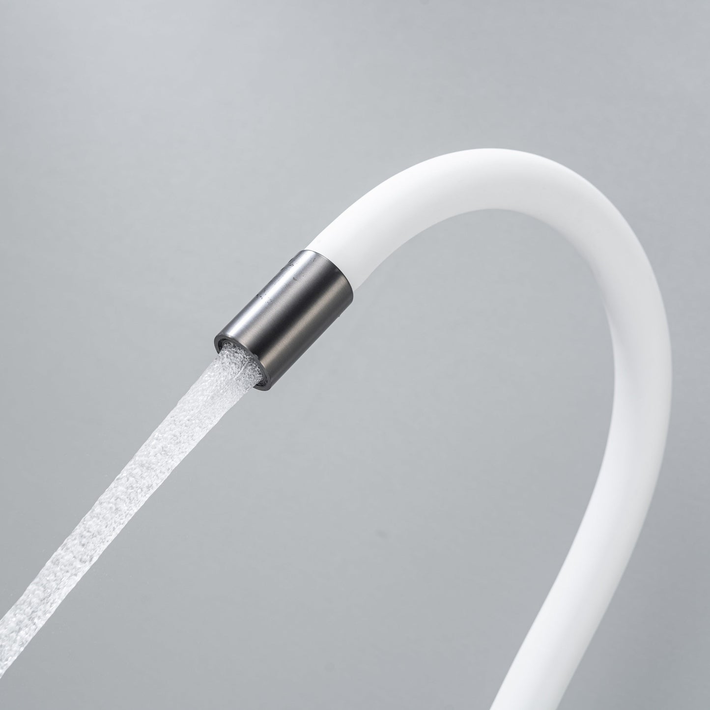 Kitchen Tap with Flexible Spout White Flexi / Graphite