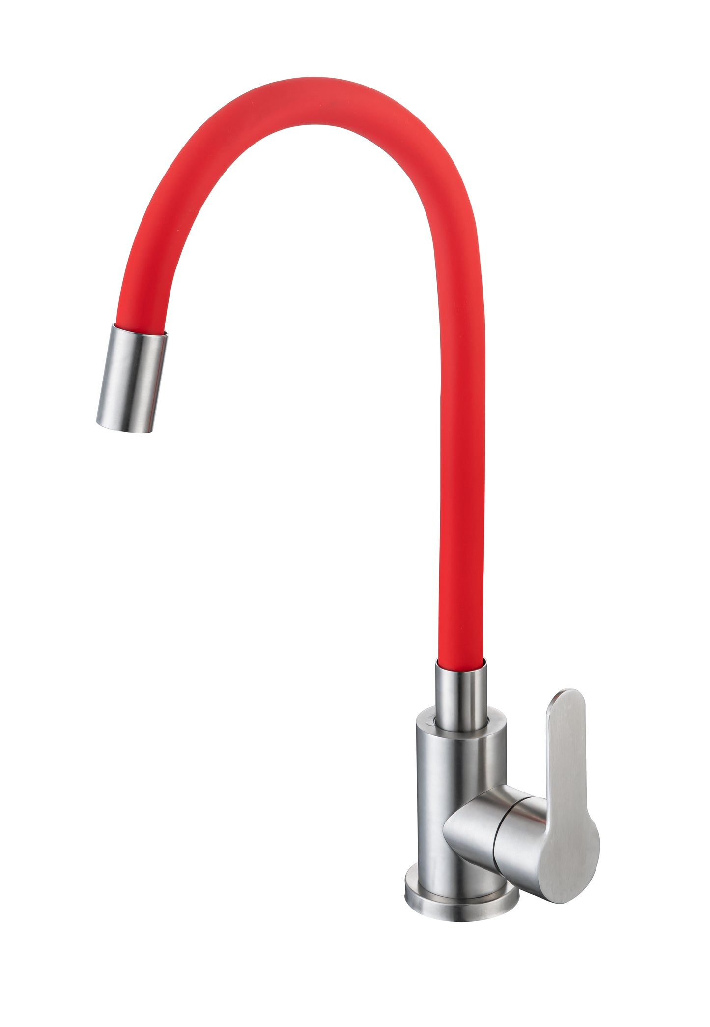 Kitchen Tap with Flexible Spout Red Flexi /Inox