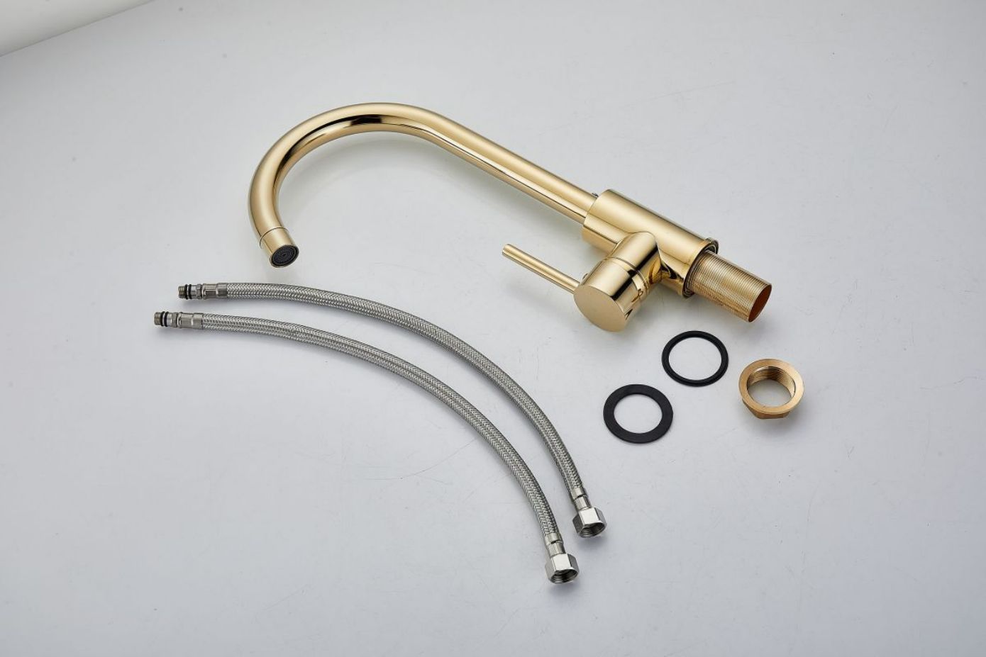 Einhebel-Küchenarmatur, 360° schwenkbar, gold - 1101G