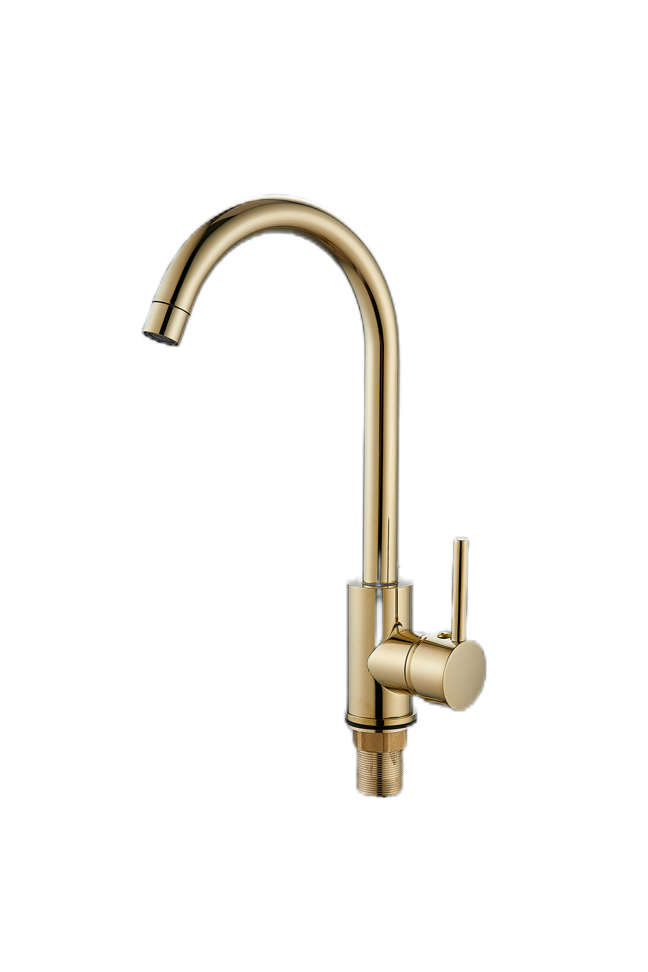 Einhebel-Küchenarmatur, 360° schwenkbar, gold - 1101G
