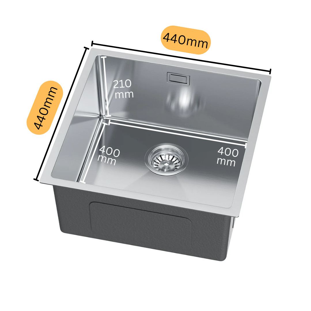 Zlewozmywak Jednokomorowy Ze Stali - 44x44cm w kolorze INOX od VELAZO.