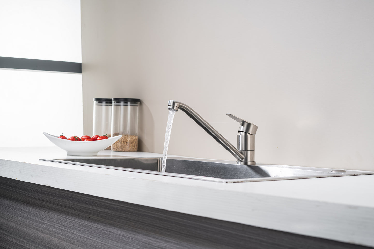 Stainless steel sink tap, hot and cold water tap, kitchen tap