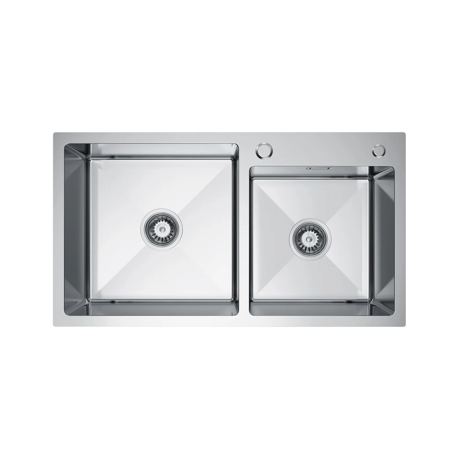 Zlewozmywak Dwukomorowy Stalowy 78x45cm w kolorze INOX od VELAZO.