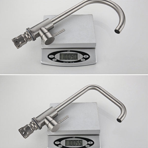 Freestanding Kitchen Faucet in Stainless Steel