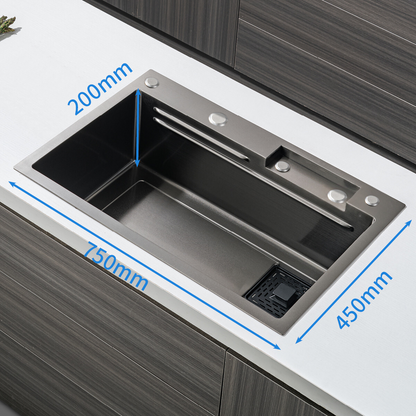 Single-bowl sink with waterfall 75X45 from Velazo.