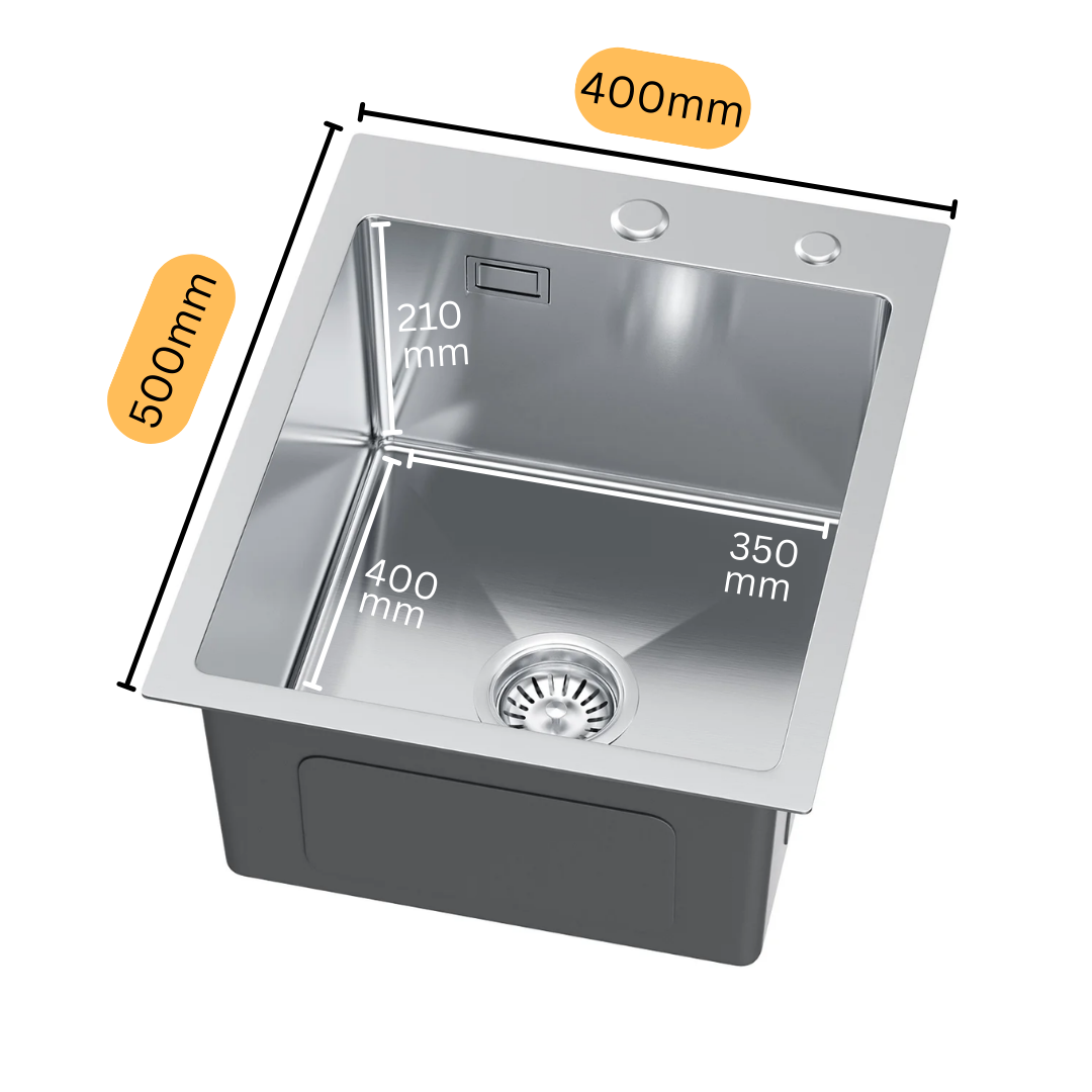 Zlewozmywak 40x50cm Stalowy w kolorze Inox od VELAZO.