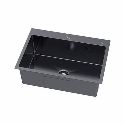Steel sink measuring 68x45cm - from Velazo.