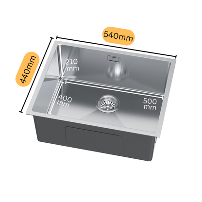 Zlewozmywak Jednokomorowy Stalowy 54x44cm w kolorze INOX od VELAZO.