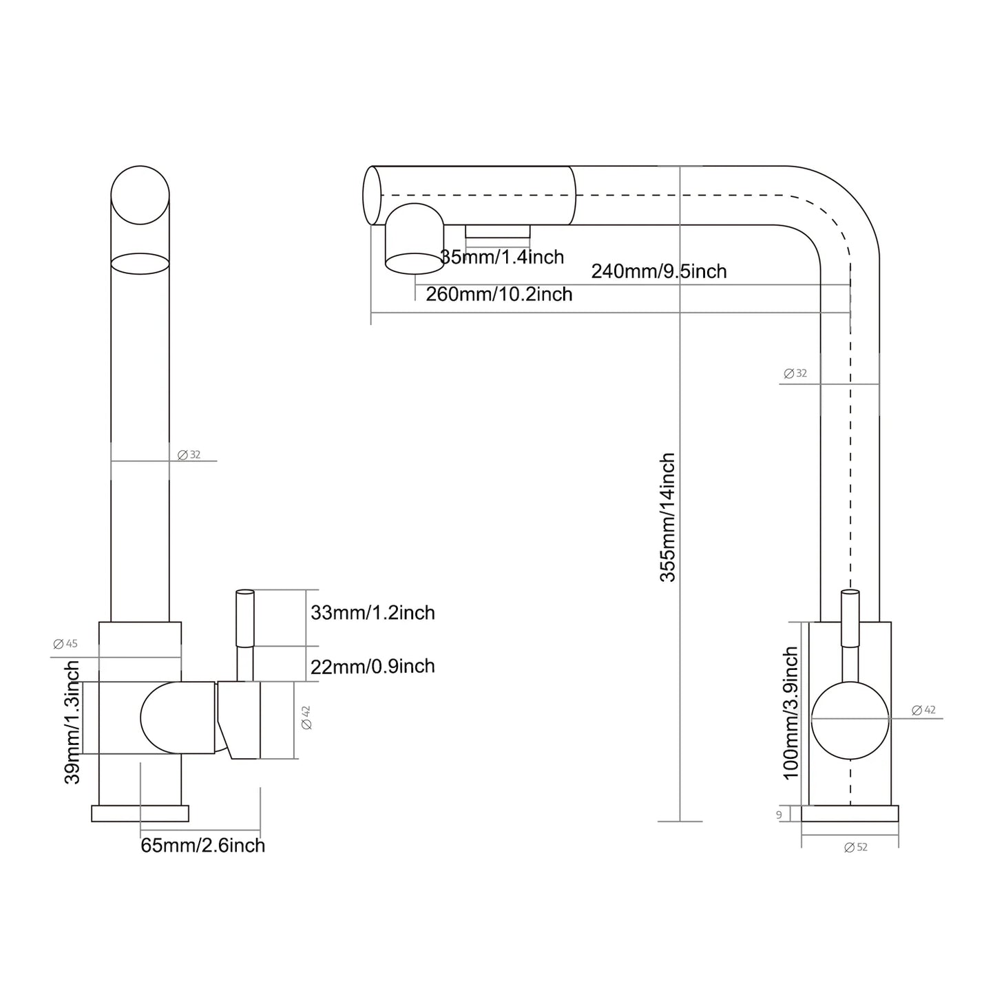 Bateria Kuchenna Inox z Wyciąganą Wylewką