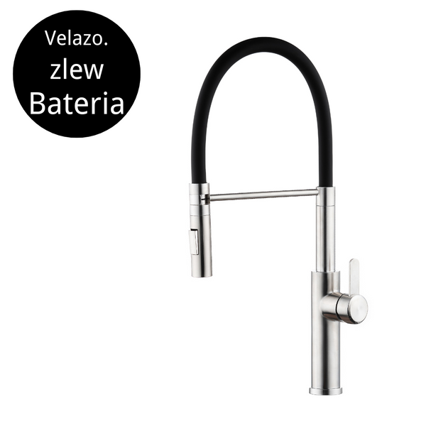 Kitchen faucet with pull-out spout, pull-out dual jet mode