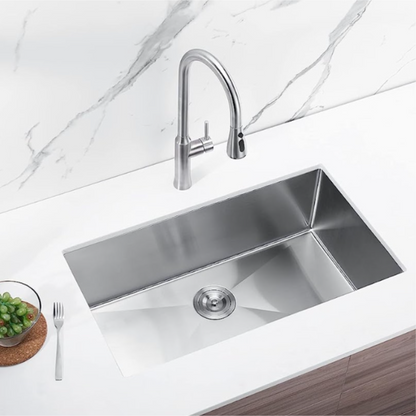 Single-bowl steel sink - 74x44cm from Velazo.