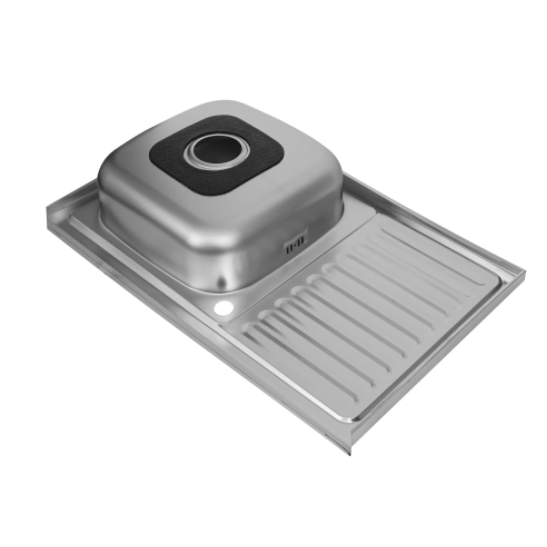 Zlewozmywak Stalowy Jednokomorowy z Ociekaczem 80x60 cm – INOX od Velazo.