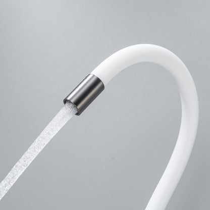 Kitchen Tap with Flexible Spout White Flexi / Graphite 