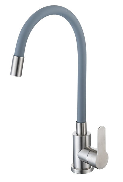 Kitchen Tap with Flexible Spout Grey Flexi /Inox