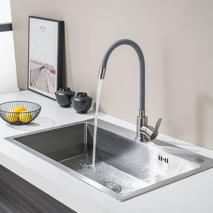 Kitchen Tap with Flexible Spout Grey Flexi /Inox