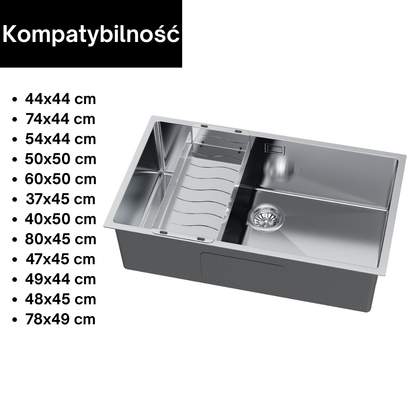 Srebrny Koszyk na Odpady do Zlewu Kuchennego