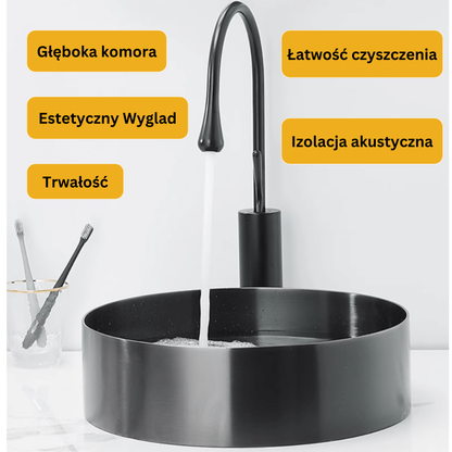 Stainless Steel Washbasin - PVD Black from Velazo.