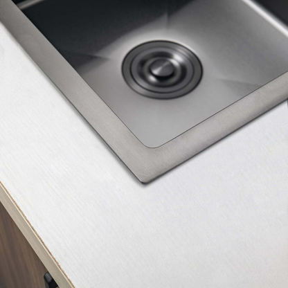 Single-bowl Graphite sink - 50x50 cm in PVD GRAPHITE color from VELAZO.