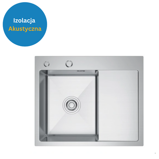 Zlewozmywak Stalowy Jednokomorowy z Ociekaczem - 63x50cm w kolorze INOX od VELAZO.
