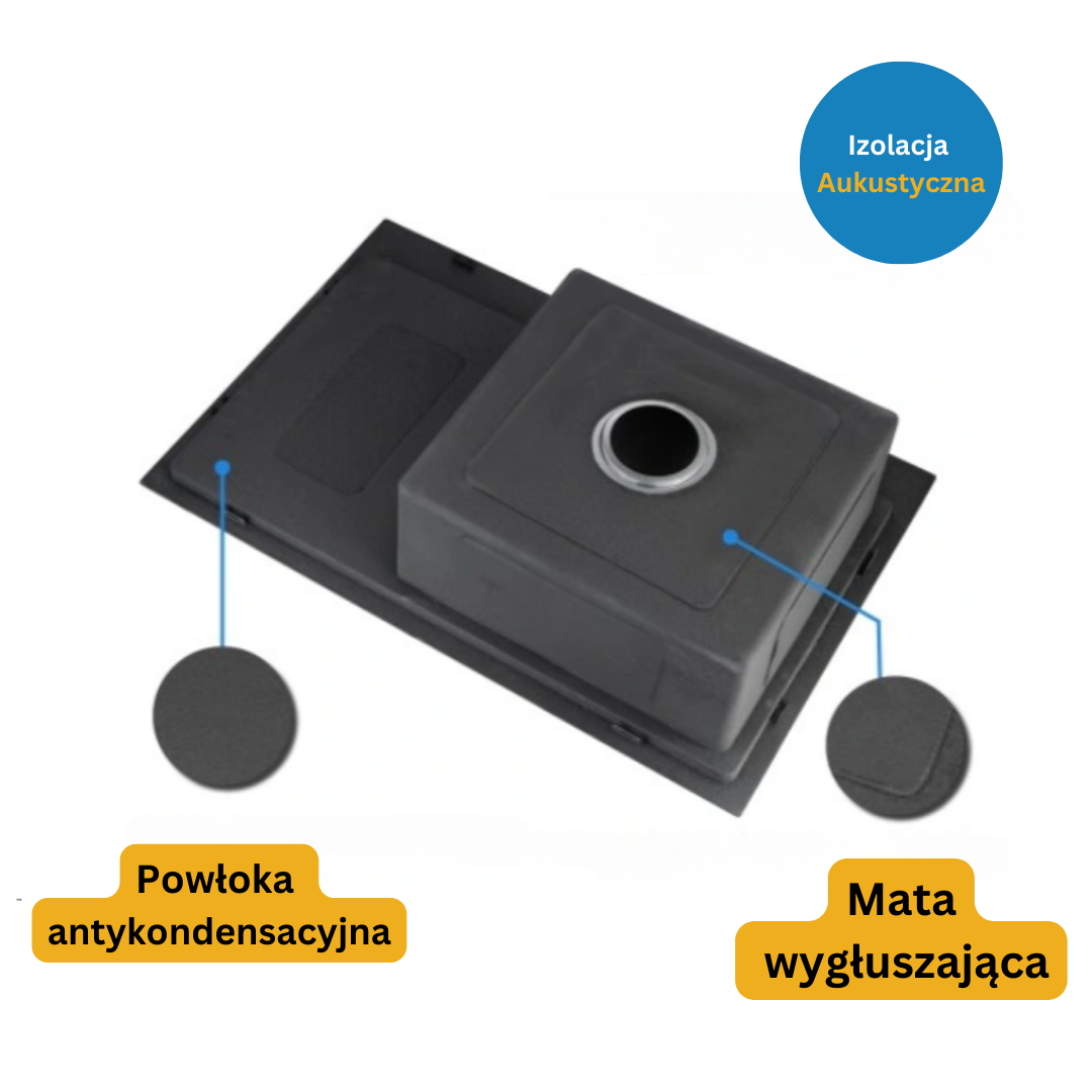 Zlewozmywak Stalowy Jednokomorowy z Ociekaczem - 63x50cm w kolorze INOX od VELAZO.