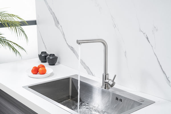 L-shaped kitchen tap for home sink vegetable washing tap with cold and hot water function anti-splash