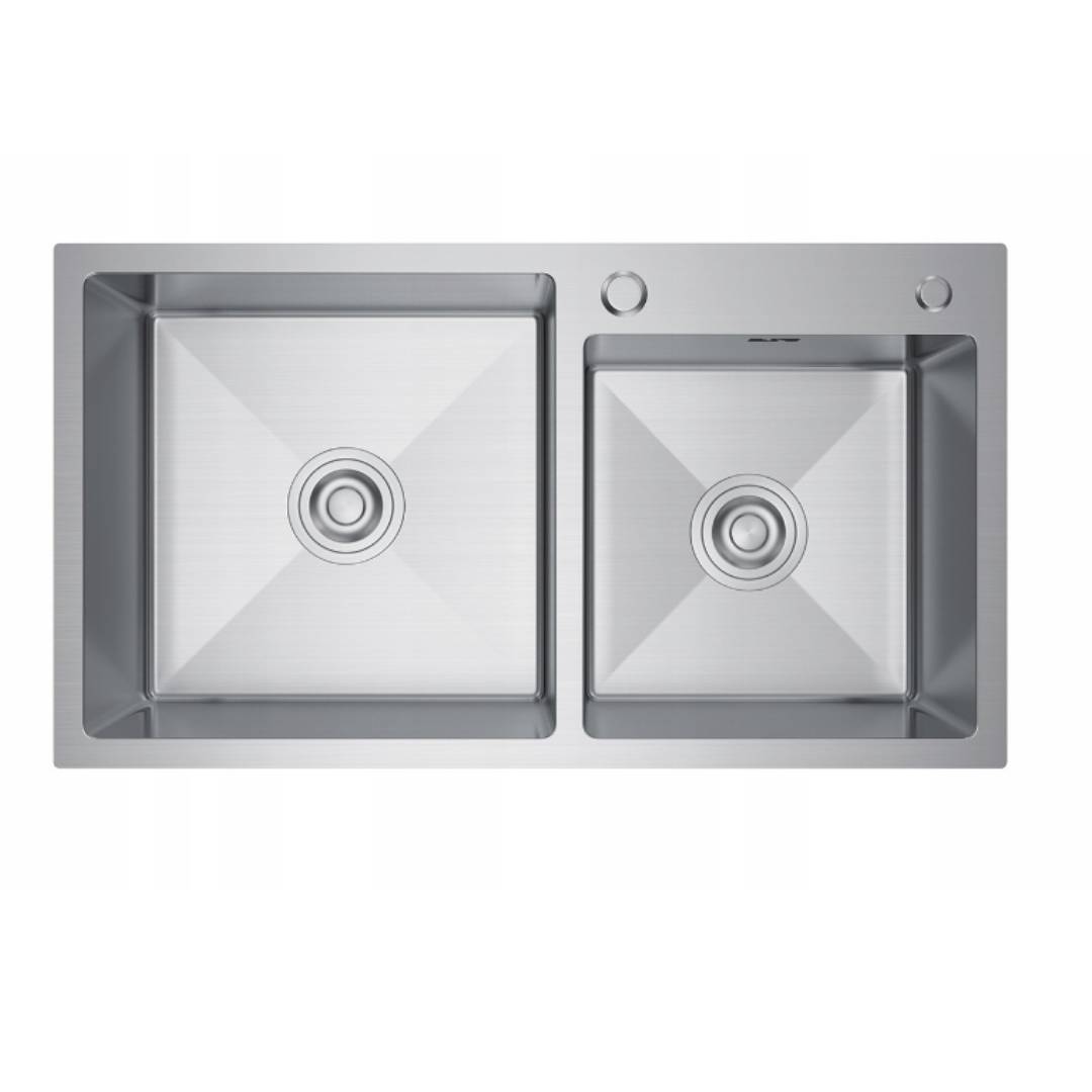 Zlewozmywak Dwukomorowy 78x43 w kolorze INOX od VELAZO.