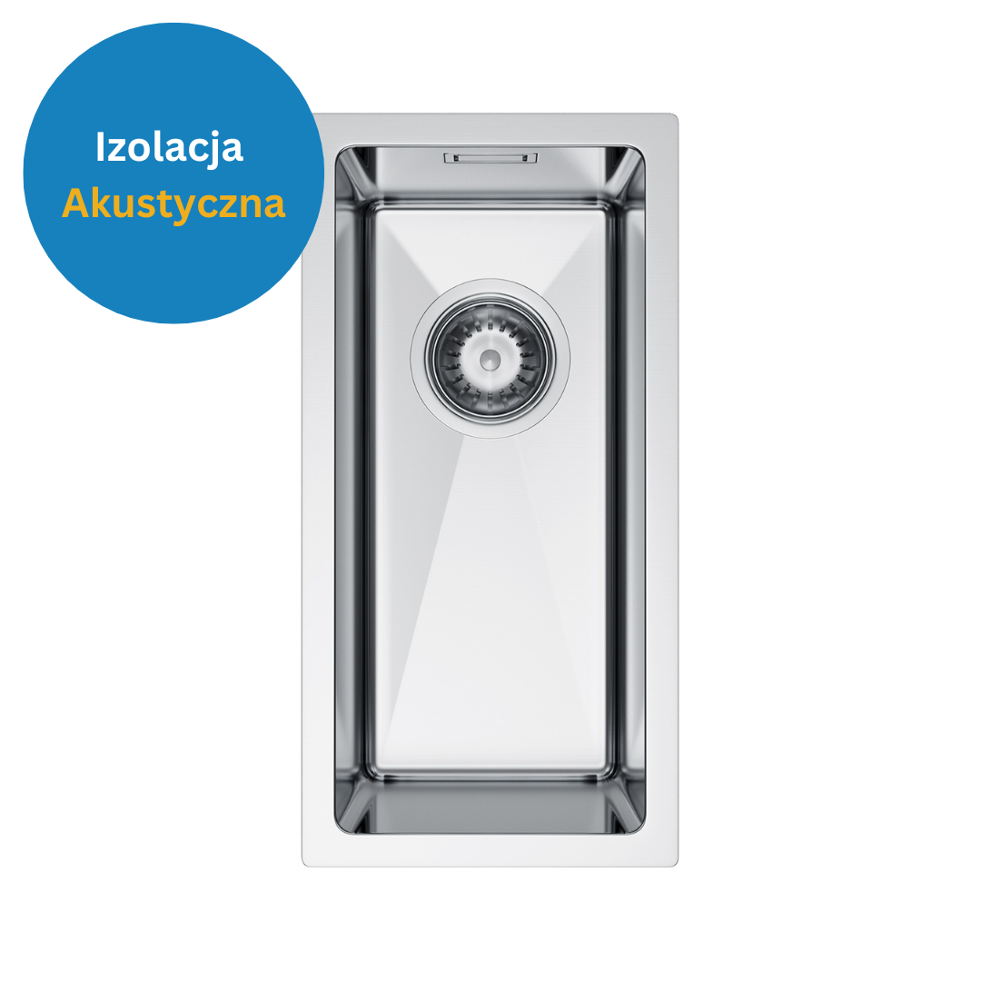 Mały Zlewozmywak Jednokomorowy Stalowy 22x44cm w kolorze INOX od Velazo.