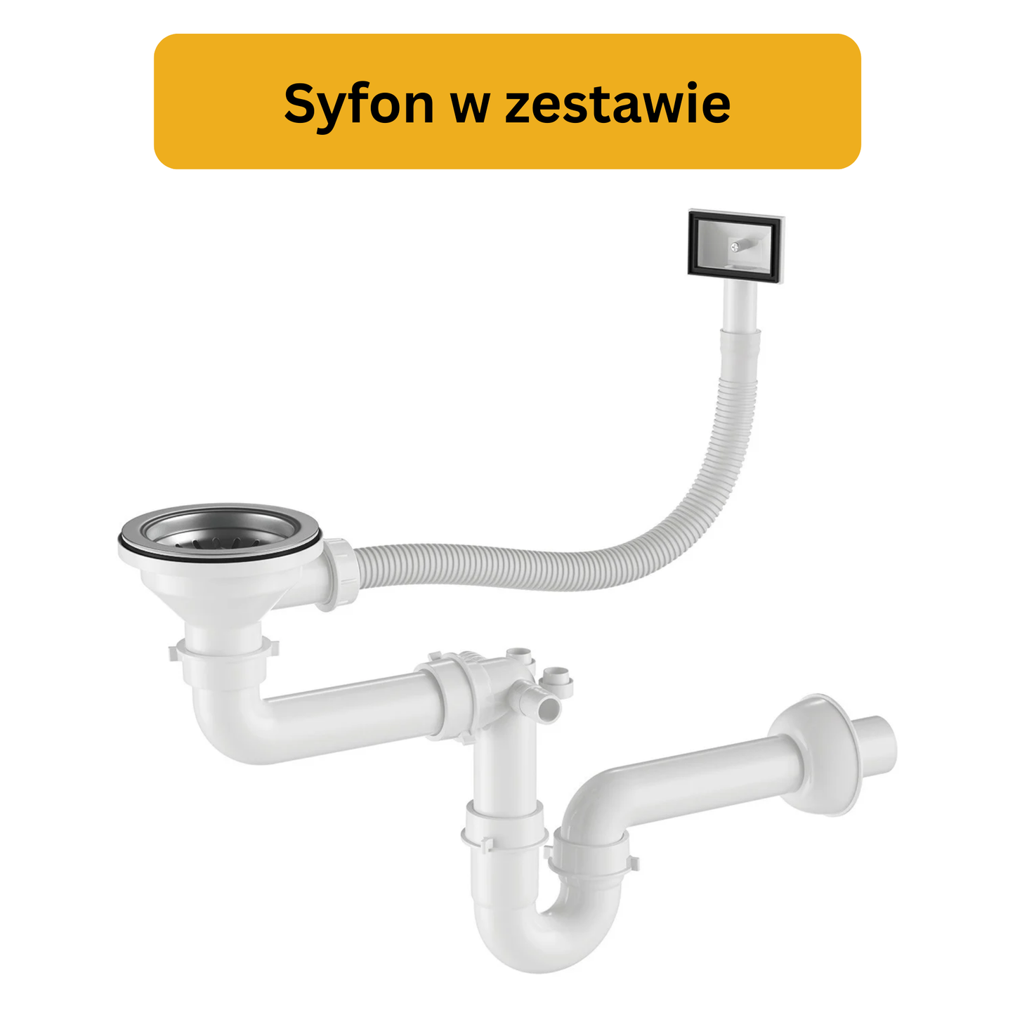 Zlewozmywak Jednokomorowy Stalowy 54x44cm w kolorze PVD Grafitowy + Syfon - od VELAZO.