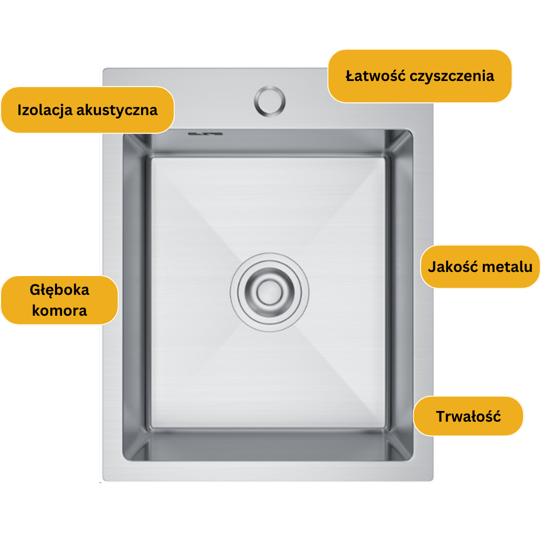 Inox steel sink 40x50cm from Velazo.