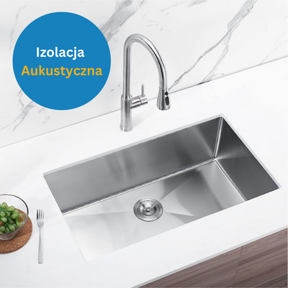 Single-bowl steel sink - 74x44cm from Velazo.