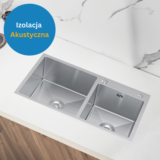 Two-bowl Inox sink 78x43 from Velazo.