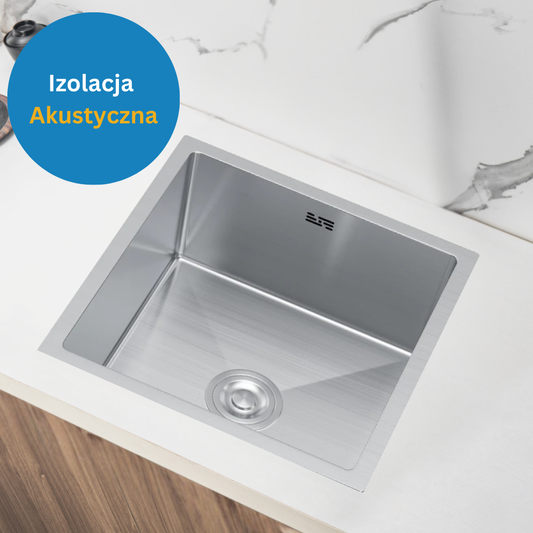 Single-bowl steel sink - 47x45cm from Velazo. 