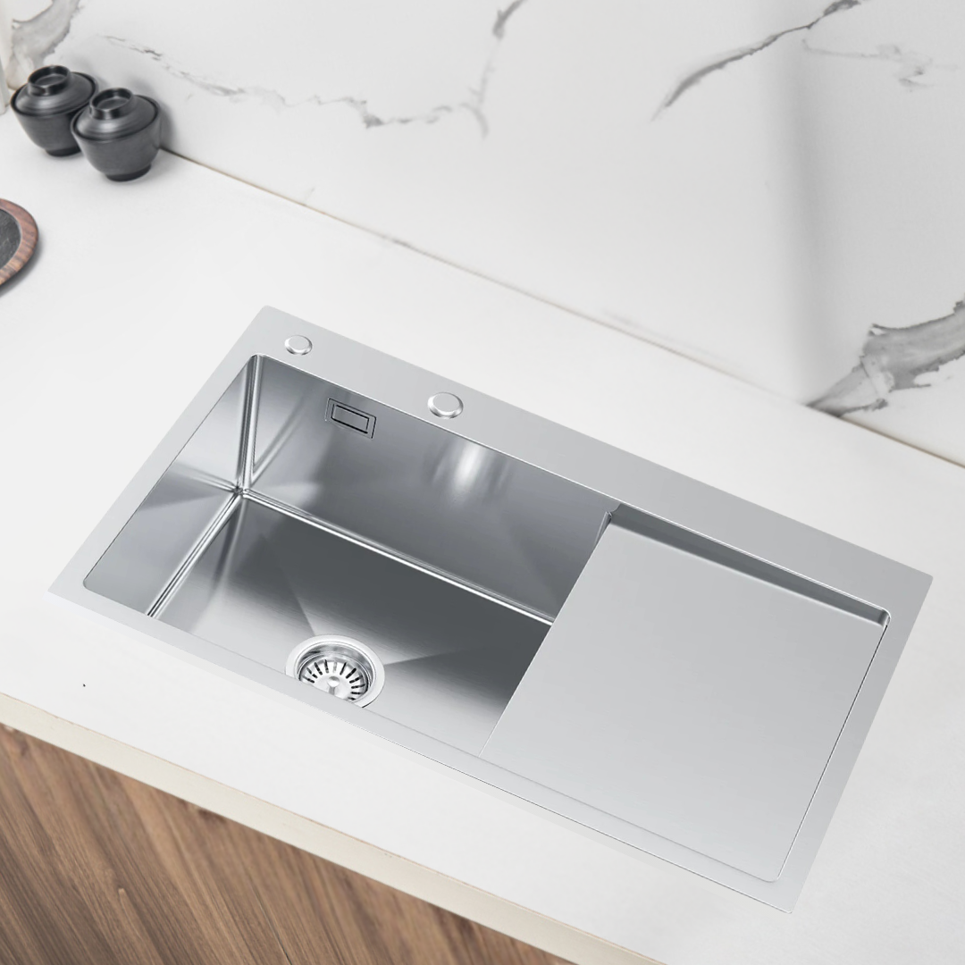Zlewozmywak Stalowy Jednokomorowy z Ociekaczem 78x49cm w kolorze INOX od VELAZO.