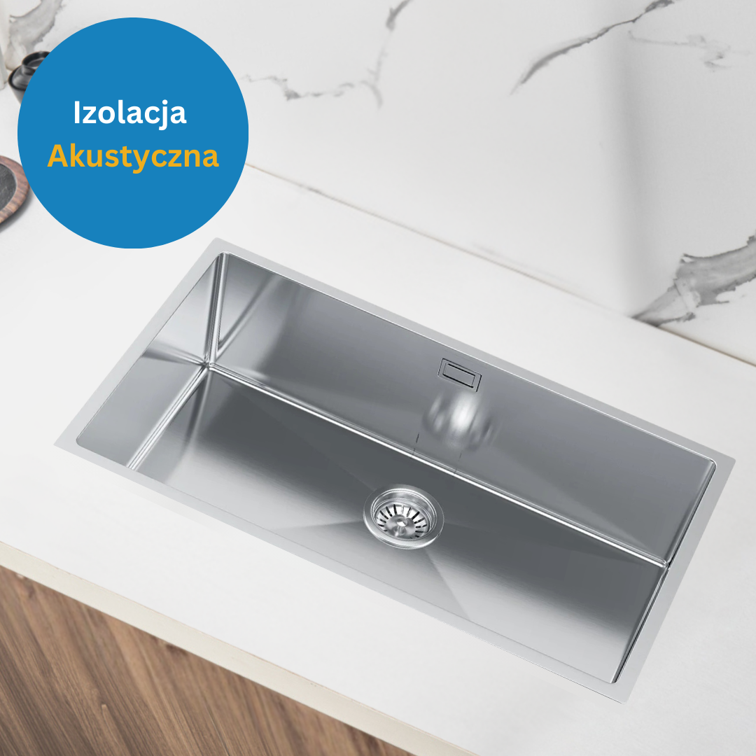 Single-bowl steel sink - 74x44cm from Velazo.