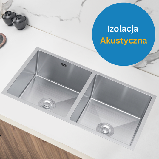 Large two-bowl sink - 80x45 cm from Velazo.