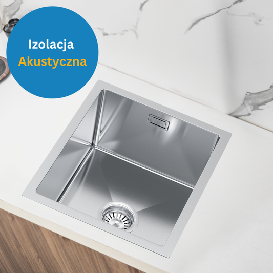 Zlewozmywak Jednokomorowy Stalowy 37x45cm w kolorze INOX od VELAZO.