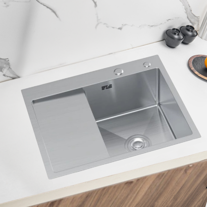 Zlewozmywak Stalowy Jednokomorowy z Ociekaczem - 58x48cm w kolorze INOX od VELAZO.