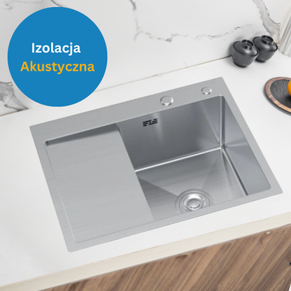 Zlewozmywak Stalowy Jednokomorowy z Ociekaczem - 58x48cm w kolorze INOX od VELAZO.