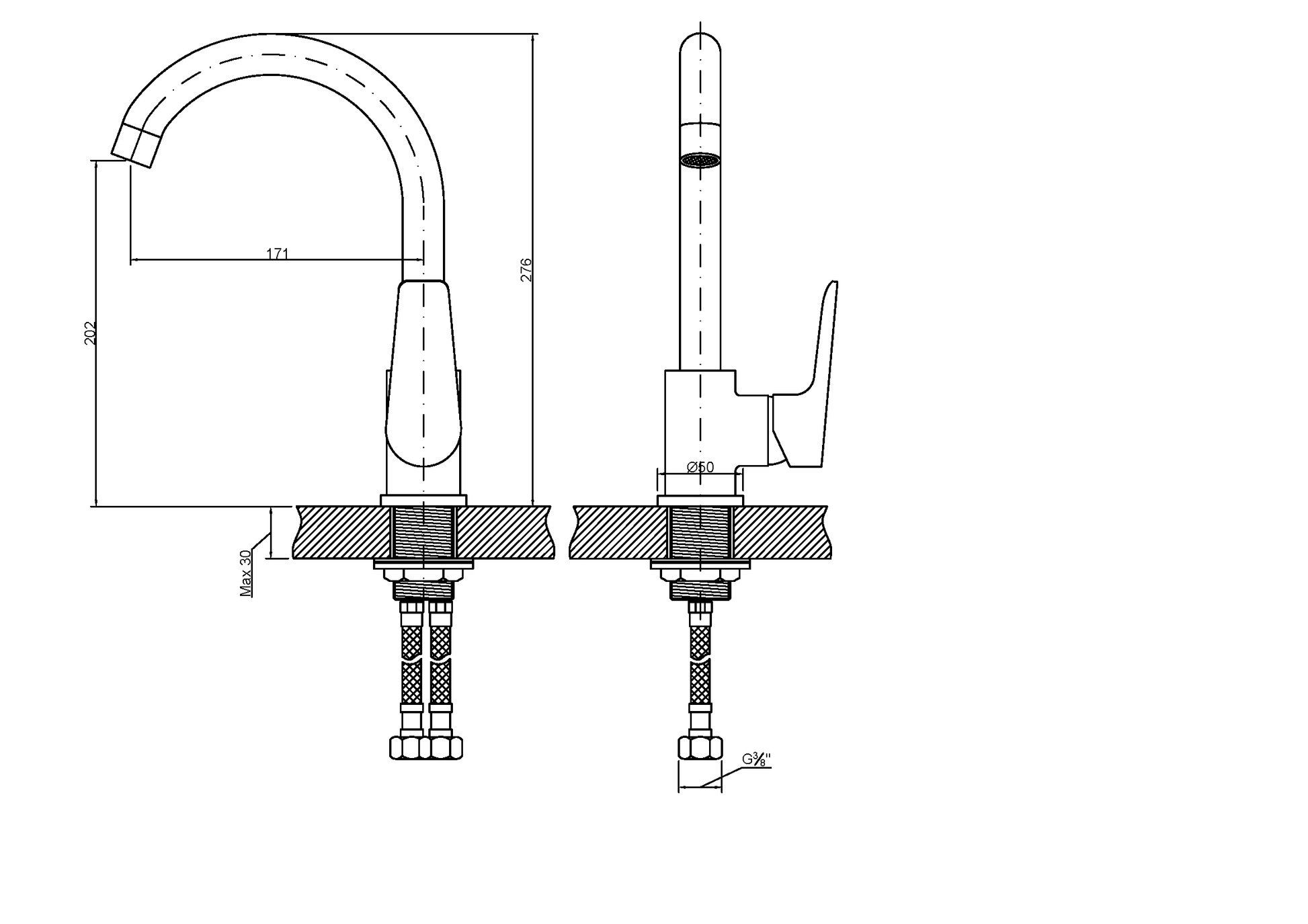 Bateria zlewozmywakowa Dokos biały