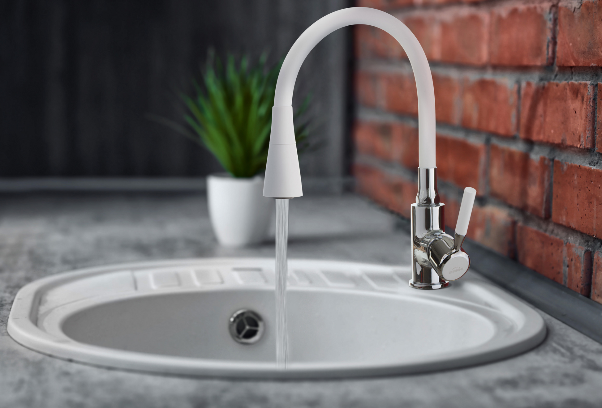 Bateria zlewozmywakowa Pogo biała